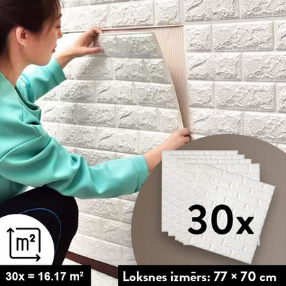 BRICKWALL® – 3D PAŠLĪMĒJOŠĀS TAPETES (77 cm x 70 cm)