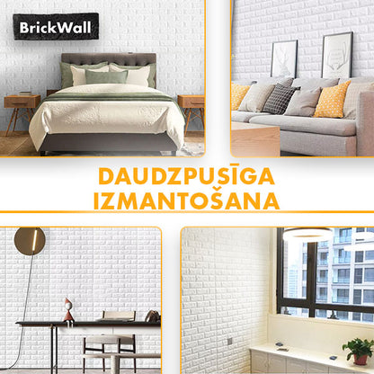 BRICKWALL® – 3D PAŠLĪMĒJOŠĀS TAPETES (77 cm x 70 cm)