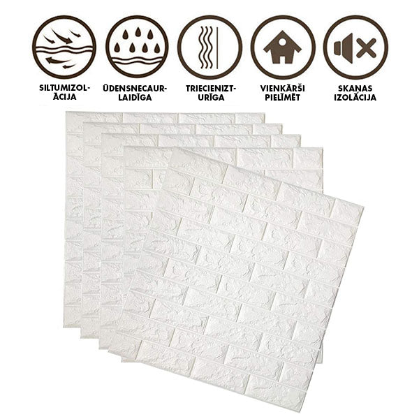 BRICKWALL® – 3D PAŠLĪMĒJOŠĀS TAPETES (77 cm x 70 cm)