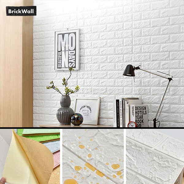 BRICKWALL® – 3D PAŠLĪMĒJOŠĀS TAPETES (77 cm x 70 cm)