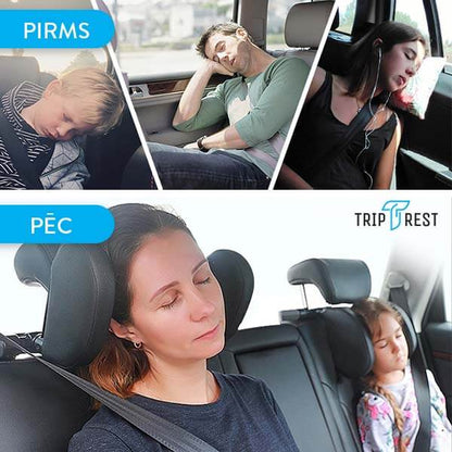 TRIPREST® – ERGONOMISKS GALVAS UN KAKLA BALSTS AUTOMOBIĻA SĒDEKĻIEM