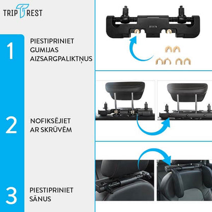 TRIPREST® – ERGONOMISKS GALVAS UN KAKLA BALSTS AUTOMOBIĻA SĒDEKĻIEM
